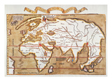Waldseemuller: World Map reproduction procédé giclée par Martin Waldseemuller