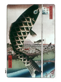 Hiroshige: Kites, 1857 reproduction procédé giclée par Utagawa Hiroshige
