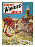 Sci-Fi Magazine Cover, 1929 Impressão giclée por Frank R. Paul Sci-Fi Magazine Cover, 1929 Impressão giclée por Frank R. Paul