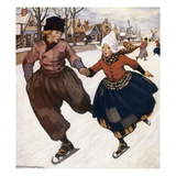 Smith: Silver Skates Giclée-Druck von Jessie Willcox Smith
