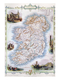 Map: Ireland, 1851 Giclee Print