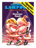 National Lampoon, November 1976 - Is Democracy Fixed Winking Wrestlers Prints