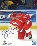 Brett Hull Red Wings Red Jersey Slap Shot Vertical Photographie