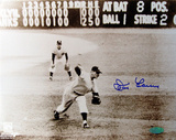 Don Larsen Last Pitch Close Up B&W (MLB Auth) Photo
