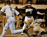 Derek Jeter Flip Play Sepia Tone (MLB Auth) Photo