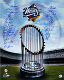 Yankees 1998 Multi Signed of Trophy (With Bernie Williams) (23 Sigs) Photo