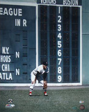 Carl Yastrzemski Fielding w/ "HOF 89" Insc Signed by Photographer Ken Regan Photo