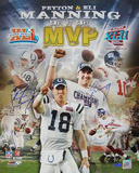 Peyton Manning Super Bowl XLI MVP/Eli Manning Super Bowl XLII MVP Collage ("The Manning Brothers") Photo