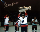 Clark Gillies Holding Cup Horizontal Photo