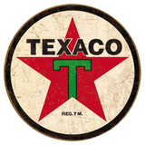Texaco '36 Round Blechschild