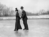 Ice Skaters Photographic Print