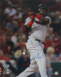 David Ortiz 2004 WS Game 4 Double w" Big Papi" Insc Photo