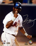 Lastings Milledge Fist Pump Signed (MLB Auth) Autographed Photo (Hand Signed Collectable) Photo