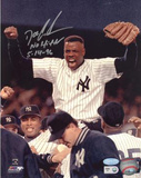 Dwight Gooden Yankees No Hitter Celebration Vertical w/ "No Hitter 5-14-96" Insc. (MLB Auth) Photo