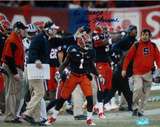 Doug Marrone Pinstripe Bowl on Sidelines Pointing w/ "Go Orange" Insc. Photo