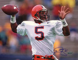 Donovan McNabb Syracuse Passing Close Up Autographed Photo (Hand Signed Collectable) Photographie