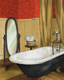 Red Farmhouse Bath II Posters by Elizabeth Medley