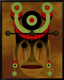 War Mask Framed Giclee Print by Images Monsoon