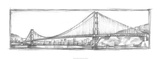 Golden Gate Bridge Sketch Edition limitée par Ethan Harper