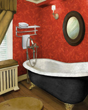 Red Farmhouse Bath I Prints by Elizabeth Medley
