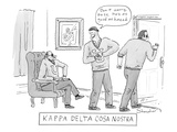 Kappa Delta Cosa Nostra: 'Don't worry, boss, he's as good as hazed.' A Maf… - New Yorker Cartoon Premium Giclee Print by Danny Shanahan