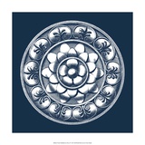 Classic Medallion on Navy II Prints