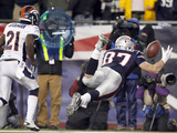 New England Patriots and Denver Broncos: Rob Gronkowski and Andre' Goodman Photographic Print by Elise Amendola