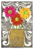 3 Tin Flowers Print by Kaeli Smith