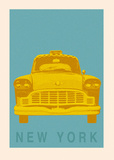 New York - Cab Kunstdruck von Ben James