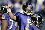 Baltimore Raven and Houston Texans: Joe Flacco Fotografie-Druck von Nick Wass