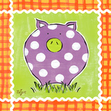 Familiar Friends III (Pig) Print by Rebecca Lyon