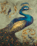 Peacock on Sage I Art by Tiffany Hakimipour