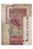 Red Tulip Collage II Plakater av Rita Broughton