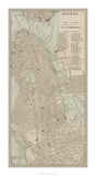 Tinted Map of Boston Posters