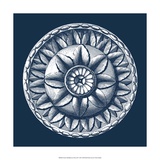 Classic Medallion on Navy III Poster