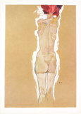Nude Woman with Back Turned Collectable Print por Egon Schiele