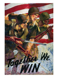 WWII: Biracial Unity Poster Giclee Print