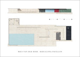 Barcelona Pavillon Art by Mies Van Der Rohe