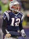 Baltimore Ravens and New England Patriots - Jan. 22, 2012: Tom Brady Photographic Print by Stephan Savoia