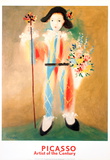 Le Petit Pierrot aux Fleurs Prints by Pablo Picasso