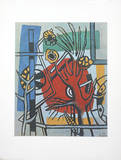 Tree Against a Red Background Sammlerdrucke von Fernand Leger