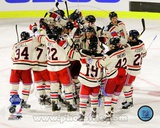 The New York Rangers Celebrate Winning the 2012 NHL Winter Classic Photo