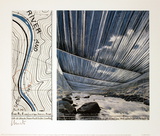 Over the River, project for the Arkansas River Samlingstryck av Christo Over the River, project for the Arkansas River Samlingstryck av Christo