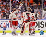 Henrik Lundqvist, Brandon Dubinsky, & Brandon Prust 2012 NHL Winter Classic Action Photo