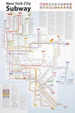 New York City Subway Map Posters af John Tauranac