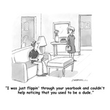 "I was just flippin' through your yearbook and couldn't help noticing that…" - Cartoon Premium Giclee Print by C. Covert Darbyshire