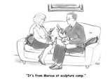 "It's from Marcus at sculpture camp." - Cartoon Premium Giclee Print by Carolita Johnson
