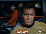 Star Trek: The Original Series, Captain James T. Kirk and Uhura in Background Prints