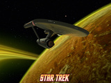 Star Trek: The Original Series, Starship near Planet Poster