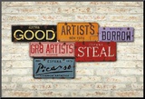 Picasso, Steal Mounted Print by Greg Constantine